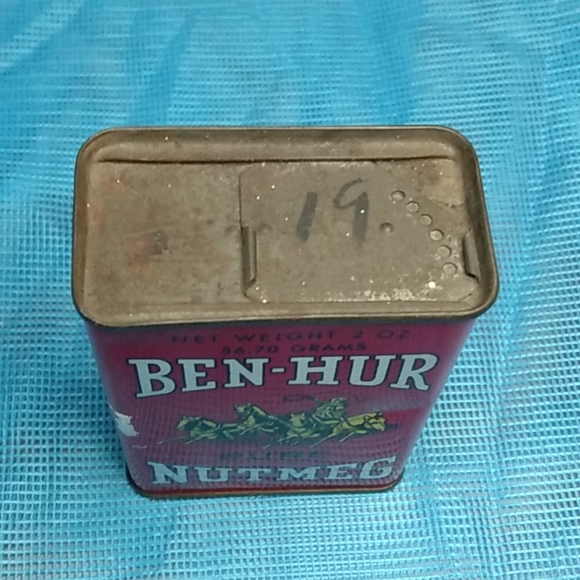 Vintage Ben-Hur Pure Nutmeg Spice Tin - Picture 6 of 7